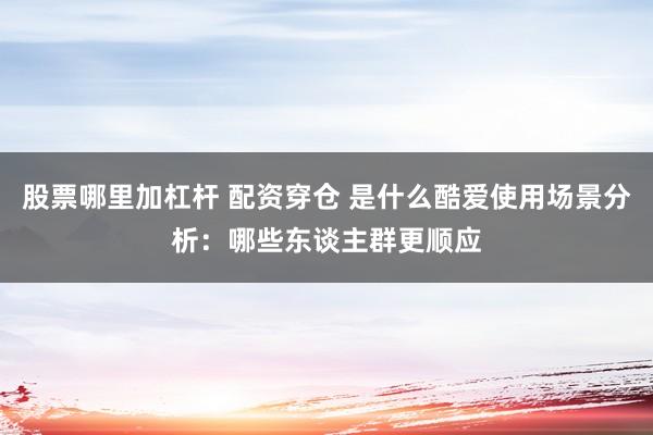 股票哪里加杠杆 配资穿仓 是什么酷爱使用场景分析：哪些东谈主群更顺应